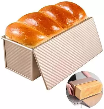 LuxusKollektion Brotbackform mit Deckel, Antihaft, Aluminiumlegierung, 1000g