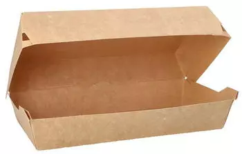 Papstar Baguettebox "pure" aus Pappe, braun, 220x105x75mm (87249)