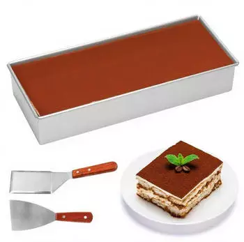 RANJIMA Tiramisu-Kuchenform, verstellbar, Aluminium, antihaftbeschichtet, mit 2 Spateln