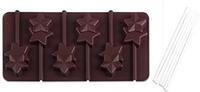 Dr. Oetker Silikon-Schokoladenform Lolli-Sterne 2er Set