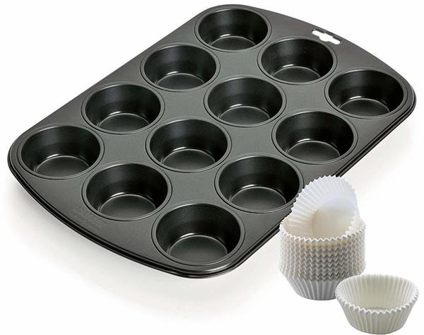 Kaiser Elektro Inspiration Muffin Backblech-Set 2-teilig, Muffinform mit  Papierbackförmchen für 12 Standard-Muffins, 38 x 27 cm Anithaftbeschicht  Test ❤️ Testbericht.de Februar 2022