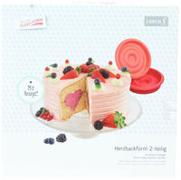 Herzf&ouml;rmige Kuchenform, 2-teilig, Silikon, Durchmesser 21 Cm / Lurch