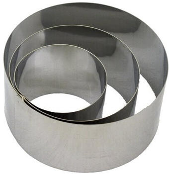 LARES Dessert-Ring/Totenring mit Ausdrückhilfe - Durchmesser: ca. 10cm, Höhe: ca. 4,5cm - aus Edelstahl