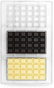 Decora 0050147 Professionelle Schokoladenform, klassisch, 100 g, 3 Höhen, 127 x 72 x 11 mm, Polycarbonat