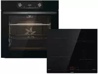 GORENJE Backofen-Set "BOS6737E06BG" mit 1-fach-Teleskopauszug Aqua Clean