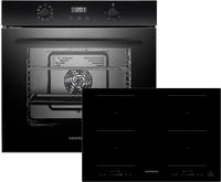 Backofen Herd Kochfeld Herdset Induktion 77cm Timer 2 Flexzonen Slider Respekta