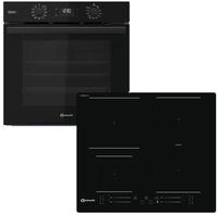 BAUKNECHT Backofen-Set "BBA2S85PU1K" mit 1-fach-Teleskopauszug FlexiClean - zwei