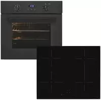 exquisit Backofen-Set "EBE367-H-120 mattschwarz" Set, 2 Stk. tlg. Elegant und...