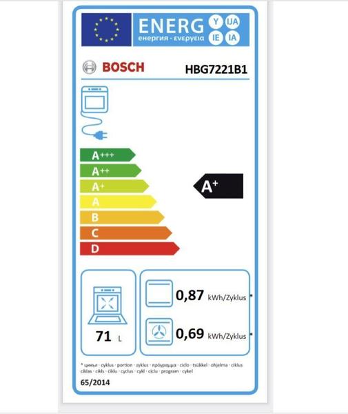 Maße & Gewicht & Ausstattung Bosch HBG7221B1