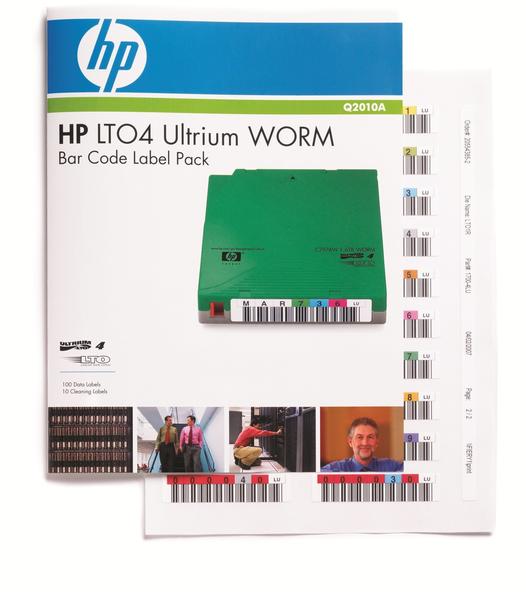 Hewlett-Packard HP LTO-4 WORM Strichcodeetiketten