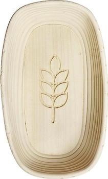 Westmark Gärkörbchen-Set, 2tlg., Gärkörbchen oval + Bezug, Mit Ähre, Peddigrohr/Baumwolle, Hellbeige/Beige, 3235227B