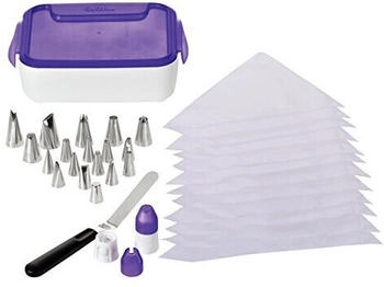 Wilton 2104-1368 Tüllen Set Deluxe, Edelstahl, Lila, 6.12 x 21.92 x 20.75 cm
