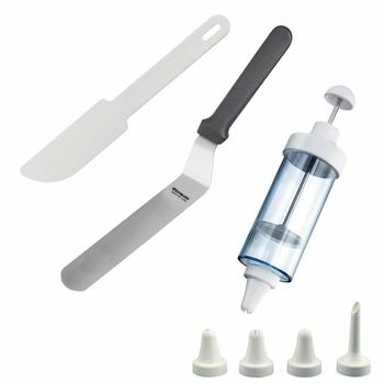 Westmark Back-Set, 3-tlg.: 1 Garnierspritze mit 5 Tüllen, 1 Winkelpalette, 1 Kuchenlöser, 311522E6