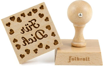 Folkroll Keks-Stempel Für Dich, quadratisch 55 x 55 mm