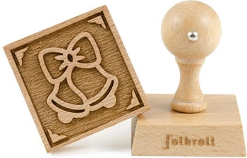 Folkroll Keks-Stempel Glocken, quadratisch 55 x 55 mm