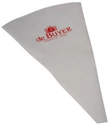 De Buyer Spritzbeutel aus wiederverwendbarer Baumwolle Länge 40 cm 4856.40N, Weiss