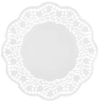 Papstar Papieruntersetzer f&uuml;r Teller und Tassen, rund &Oslash; 12 cm weiss (Karton)