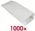Papstar 1000 x Papierfaltenbeutel, Cellulose, 42 x 15 cm x 7 cm weiss, Füllinhalt 3 kg, gefädelt