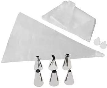 Zenker Set aus 20 Spritzbeuteln mit 9 Zieraufs&auml;tzen Smart Pastry