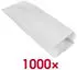 Papstar 1000 x Papierfaltenbeutel, Cellulose, 35 x 13 cm x 7 cm weiss, Füllinhalt 2 kg, gefädelt