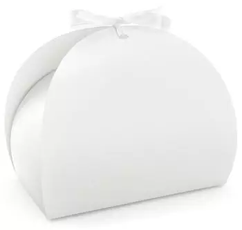 PartyDeco Kuchenbox wei&szlig;, faltbar, 16,5x14x9,5cm, 10 St. (pudcs16-008)