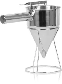 Mahlzeit Teigportionierer Edelstahl Auslass &Oslash; 8mm mit Absperrhahn und Gestell (TRI1)