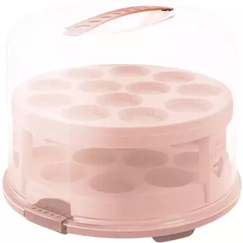 Rotho Fresh Tortenglocke hoch mit Trays, Kunststoff (PP) BPA-frei, pink (1046005070)