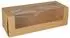 Papstar Tortenkartons mit Deckel, eckig, Sichtfenster PLA, 10x32x12cm, 100 Stück (89817)