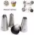 LuxusKollektion Spritztüllen-Set 6-teilig, Edelstahl, Tortendekoration