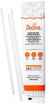 Decora Tortenst&uuml;tzen aus PP, &Oslash;4mm x 30cm, 12er-Pack (9260155)