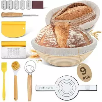 LuxusKollektion G&auml;rk&ouml;rbchen-Set oval & rund, 25cm & 23cm, 9-teilig