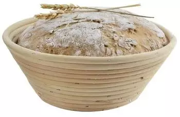 Orion G&auml;rkorb aus Rattan, rund, &Oslash; 19cm