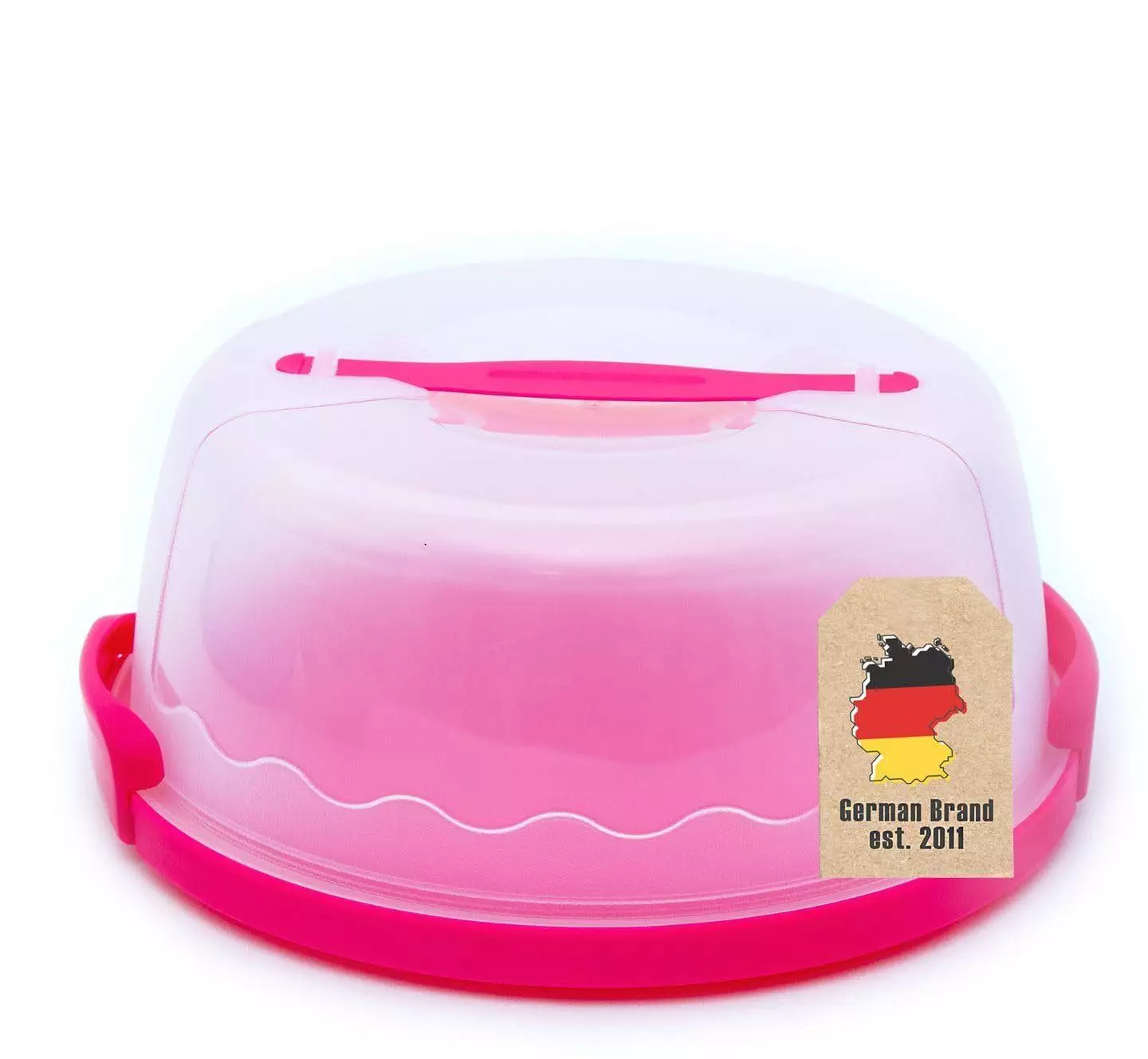 Intirilife Kuchentransportbox rund, Kunststoff, pink, 29,8x28,8x13,2cm Kuchenbehälter ab 17,99€