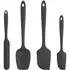 LuxusKollektion Teigschaber-Set aus Silikon, 4-teilig, schwarz, hitzebeständig bis 315℃