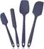 LuxusKollektion Silikon-Teigschaber 4er-Set, blau, 29cm, hitzebeständig bis 315°C