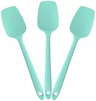 LuxusKollektion Silikon-L&ouml;ffelspatel 3er-Set, hellgr&uuml;n, hitzebest&auml;ndig bis 315&deg;C