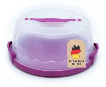 Intirilife Kuchentransportbox rund, lila, Kunststoff, 29,8x28,8x13,2cm (IL-101082)