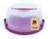 Intirilife Kuchentransportbox rund, lila, Kunststoff, 29,8x28,8x13,2cm (IL-101082)