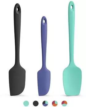 LuxusKollektion Silikon-Kochspatel Set 3-teilig, 315&deg;C hitzebest&auml;ndig, mehrfarbig