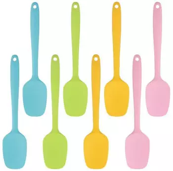 LuxusKollektion Silikon Teigschaber Set, 8-tlg., hitzebeständig bis 230°C, bunt