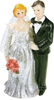 Städter Brautpaar Figur 8 cm mit Schleier