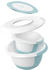 keeeper Rührschüsselset Marla 4-in-1, mit Spritzschutz, Anti-Rutsch-Oberfläche, BPA-freier Kunststoff, mintgrün/weiß