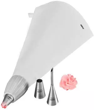 GEFU Profi Spritzbeutel Set Decore Spritzbeutelset Spritzt&uuml;te Backzubeh&ouml;r 5-tlg.