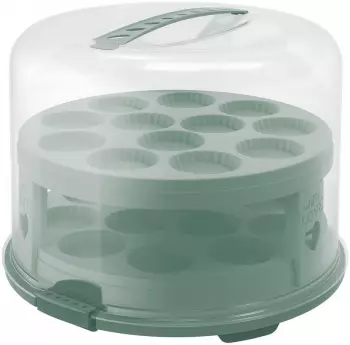 Rotho Tortenglocke XL mit Trays Fresh 34.5x26 cm gr&uuml;n