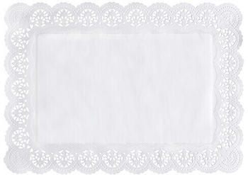 Papstar Spitzenpapiere eckig 45 x 32 cm weiß (Karton)