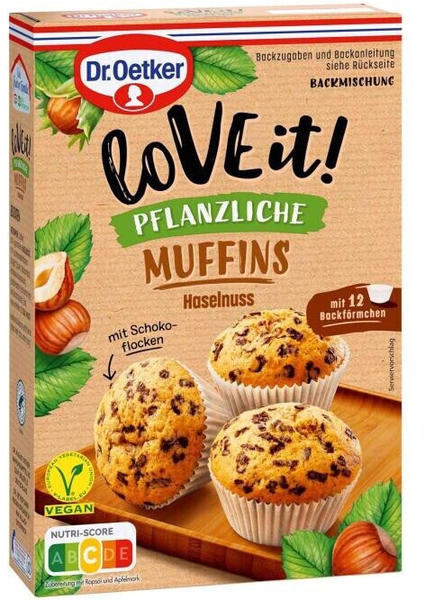 Dr. Oetker Backmischung Love it! Pflanzliche Muffins Haselnuss (435g)