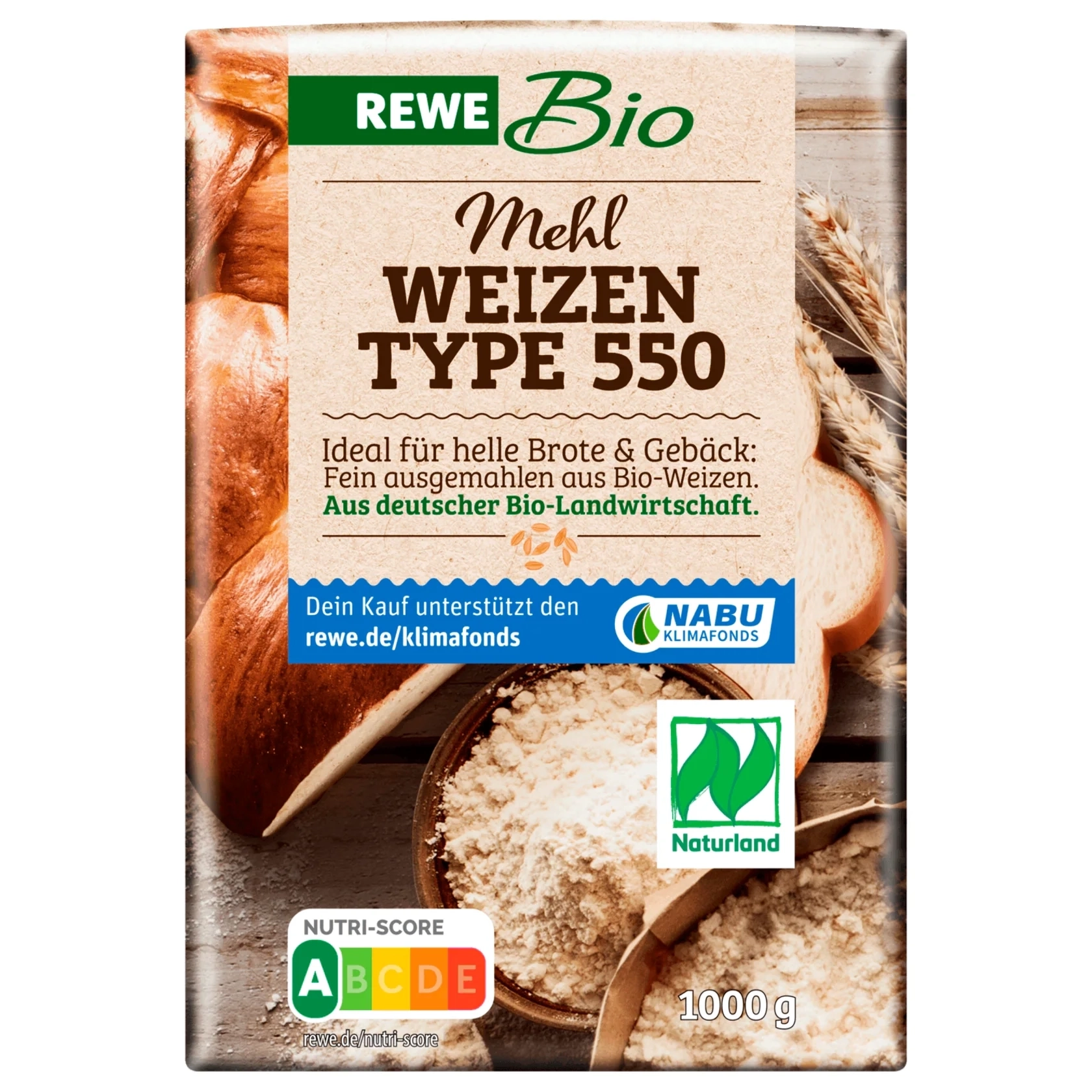 Rewe Bio Weizenmehl Type 550, Naturland