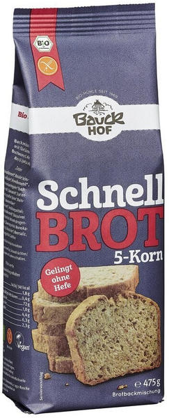Bauckhof Schnellbrot 5-Korn glutenfrei Bio (475g)