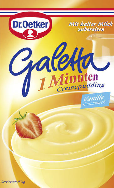 Dr. Oetker Galetta 1 Minuten Cremepudding Vanillegeschmack 80g