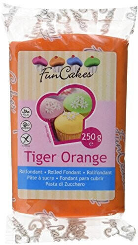 FunCakes Fondant tiger orange (250g)